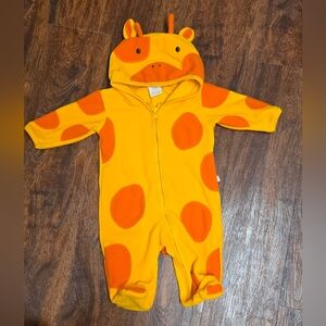 Giraffe baby size 0-3 fleece footed costume